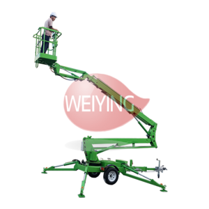 8m-18m small cherry picker electric sky aerial work boom lift telescopic trailer one man lift for sale