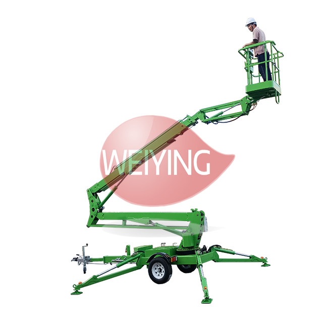 8m-18m small cherry picker electric sky aerial work boom lift telescopic trailer one man lift for sale