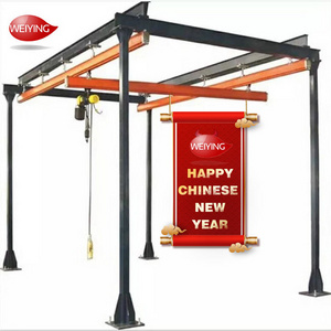 500kg 1 ton 2 ton light weight Overhead Crane Supply workstation Free Standing Bridge Crane