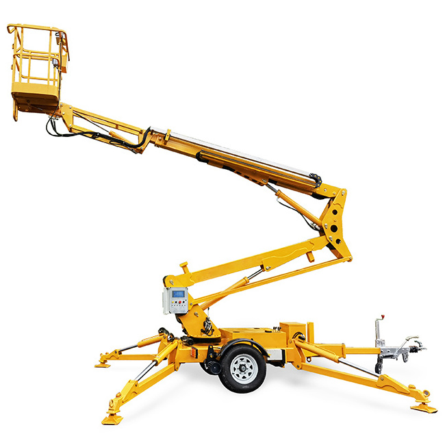 Towable Mobile Hydraulic Articulated Boom Man Lifts For Sale Used For Cherry Picker