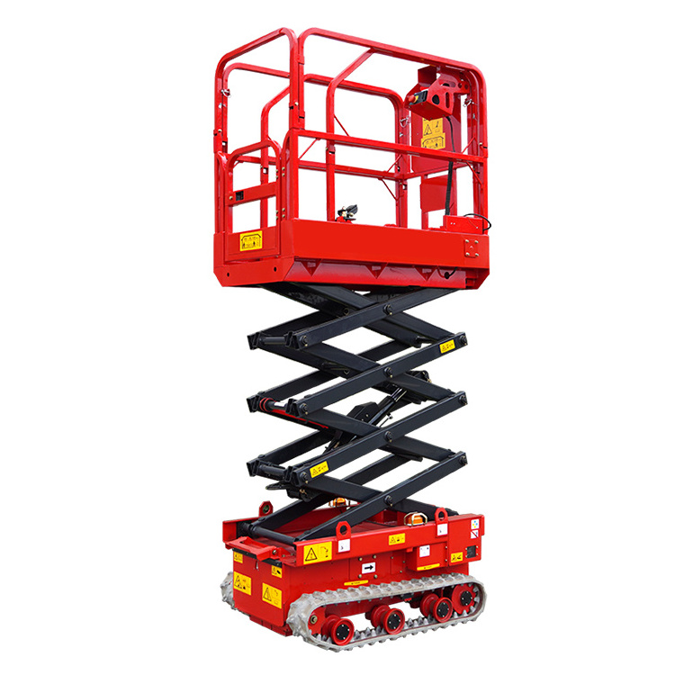 6m Mobile Lifting Platform Automatic Electric Track Crawler Scissor Man Lift