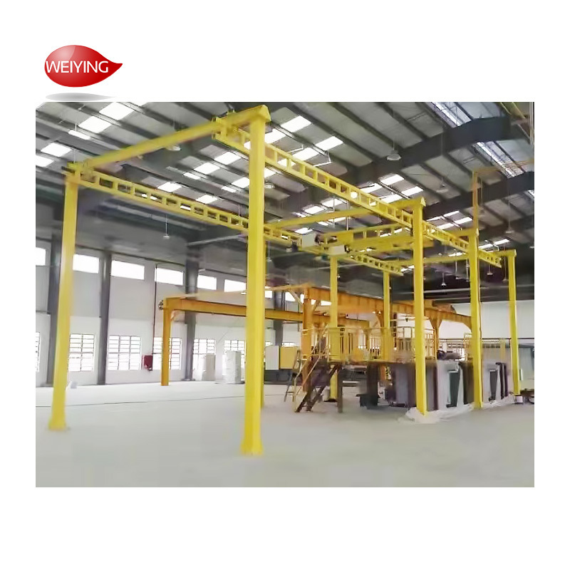 High Quality 500kg 1 ton 2 ton Overhead Crane Supply workstation Free Standing Bridge Crane