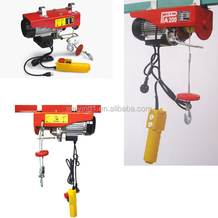 0.5Ton 1Ton Small Electric Hoist 220v With Wireless Remote Control Mini Hoist Electric 110v