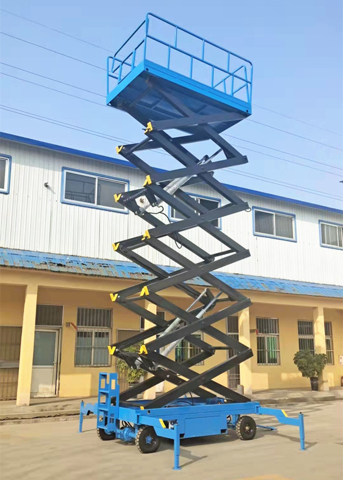 6-18m High Quality Electric Scaffolding Lift Mobile Trailer Hydraulic Electric Battery Power Scissor Lift Platform for sale