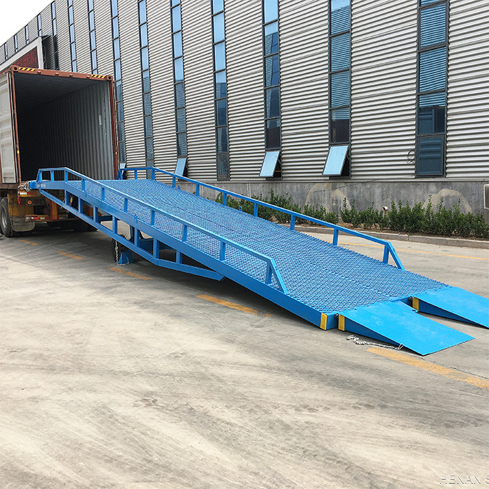 8T 10T 12T hydraulic yard ramp truck loading hydraulic dock ramp platform with Adjustable height