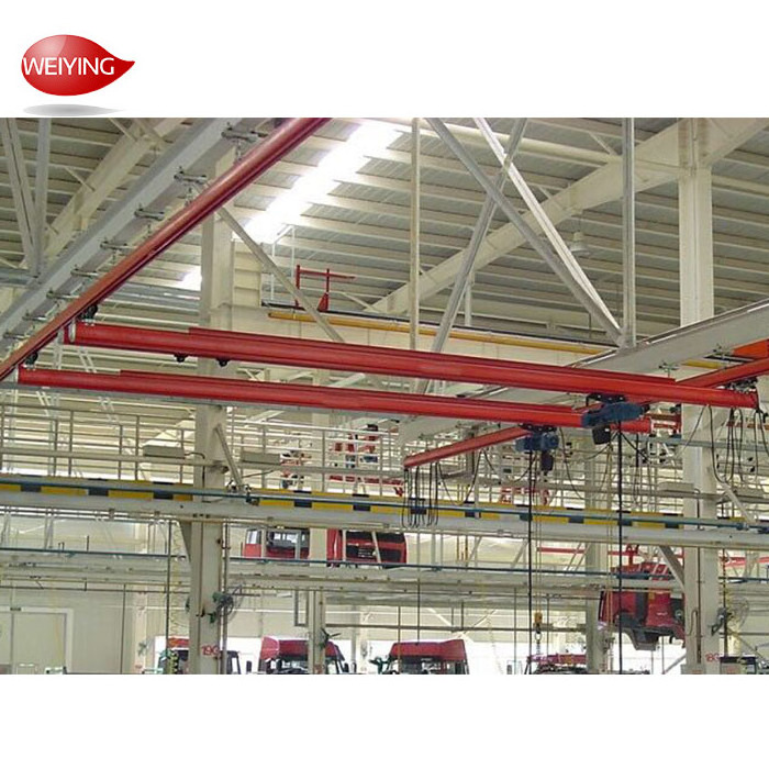 500kg 1ton 2 ton 3 ton mini hang overhead bridge crane with electric chain hoist