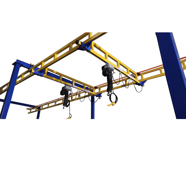 500kg 1ton 2 ton 3 ton mini hang overhead bridge crane with electric chain hoist