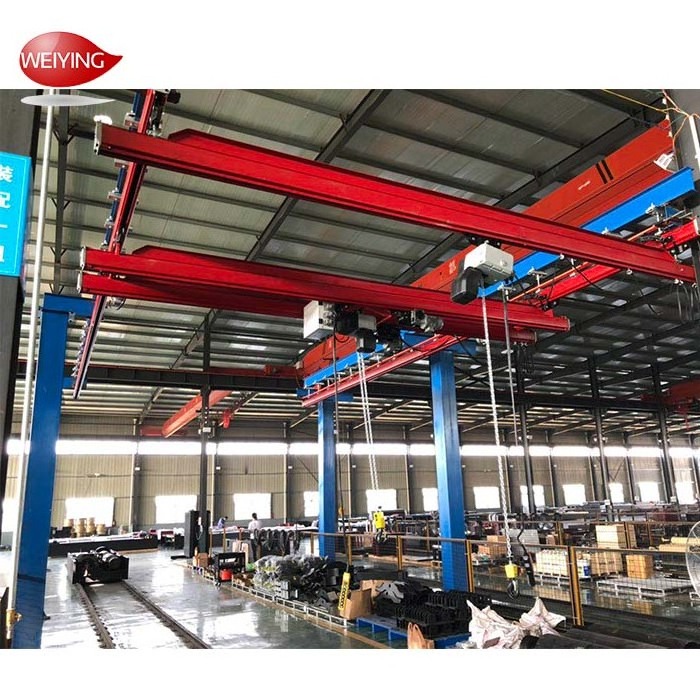 500kg 1 ton 2 ton light weight Overhead Crane Supply workstation Free Standing Bridge Crane