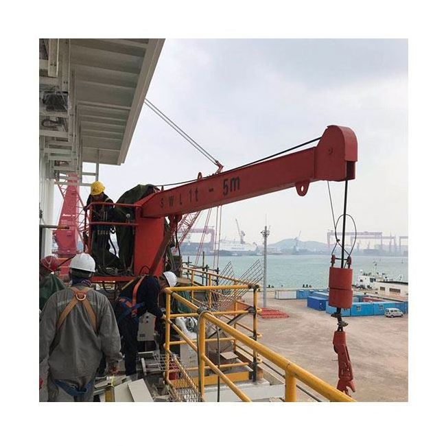 Scrap Barge Marine Straight Boom Hydraulic Deck Crane For Sale