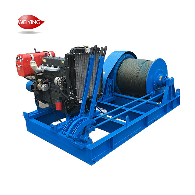 5 ton 10 tons 15 tons 20tons barge Electric/ Diesel engine powered winch with wire rope