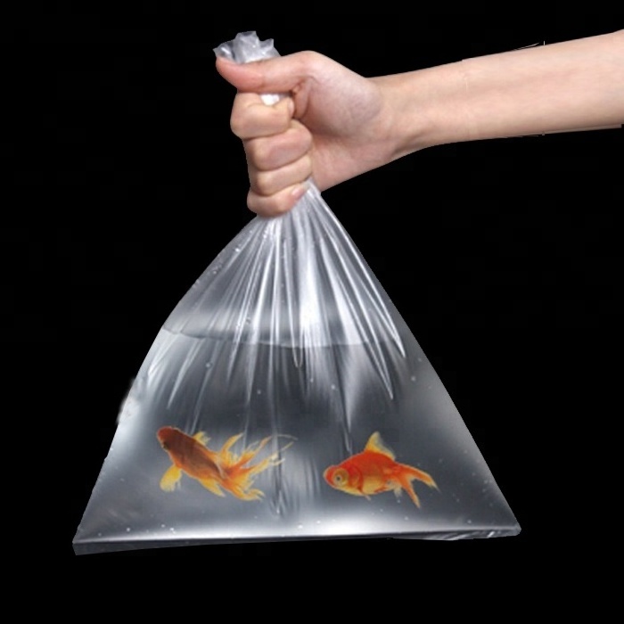 Square bottom fish carry bags plastic oxygenated transport bags live fish shipping bags