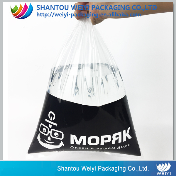 Square bottom fish carry bags plastic oxygenated transport bags live fish shipping bags