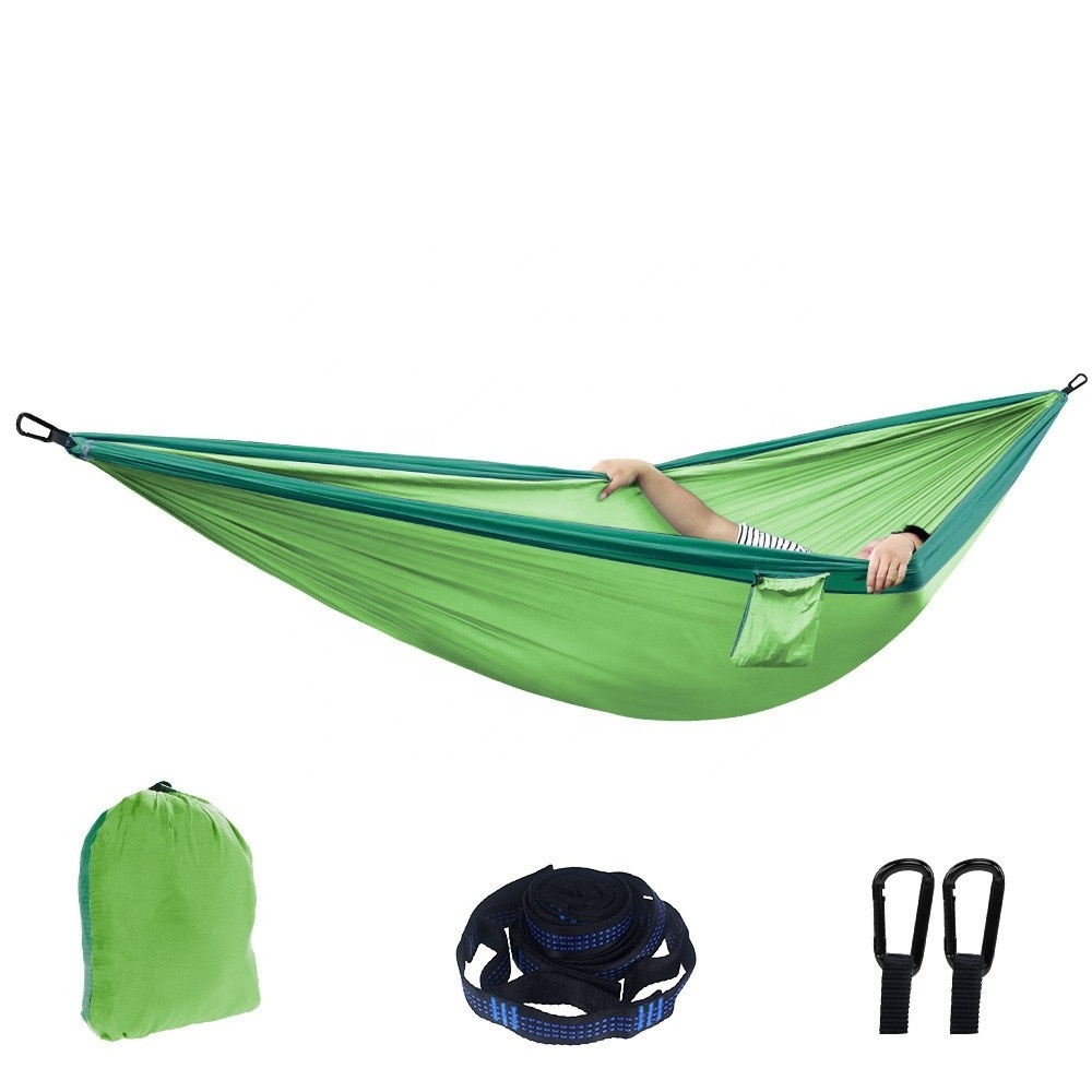 hot sale fast installation outdoor hammock upgraded 2 person seats 250kg load bearing portable green hammock for camping custom