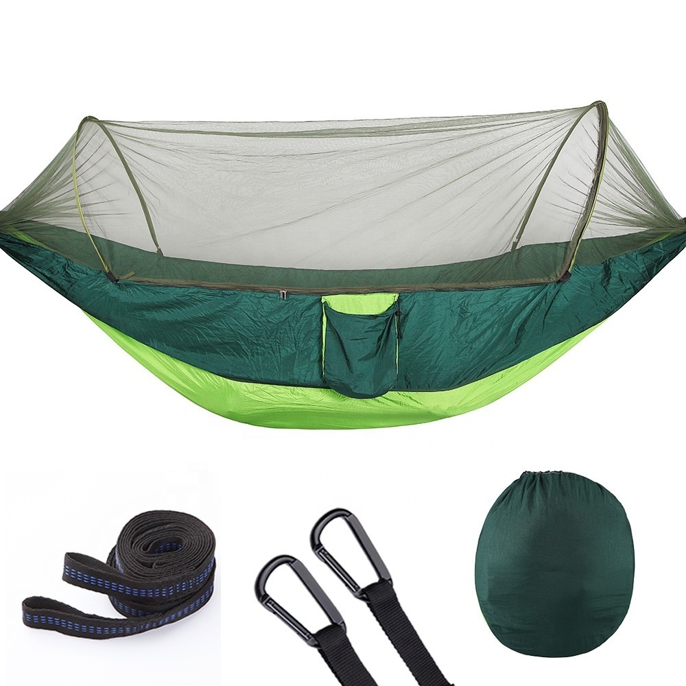 Wholesale 210T Nylon Portable 2 Person Outdoor Camping Tent Hammock With Mosquito Net