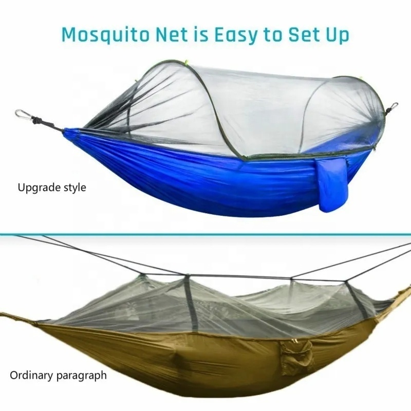 Wholesale 210T Nylon Portable 2 Person Outdoor Camping Tent Hammock With Mosquito Net