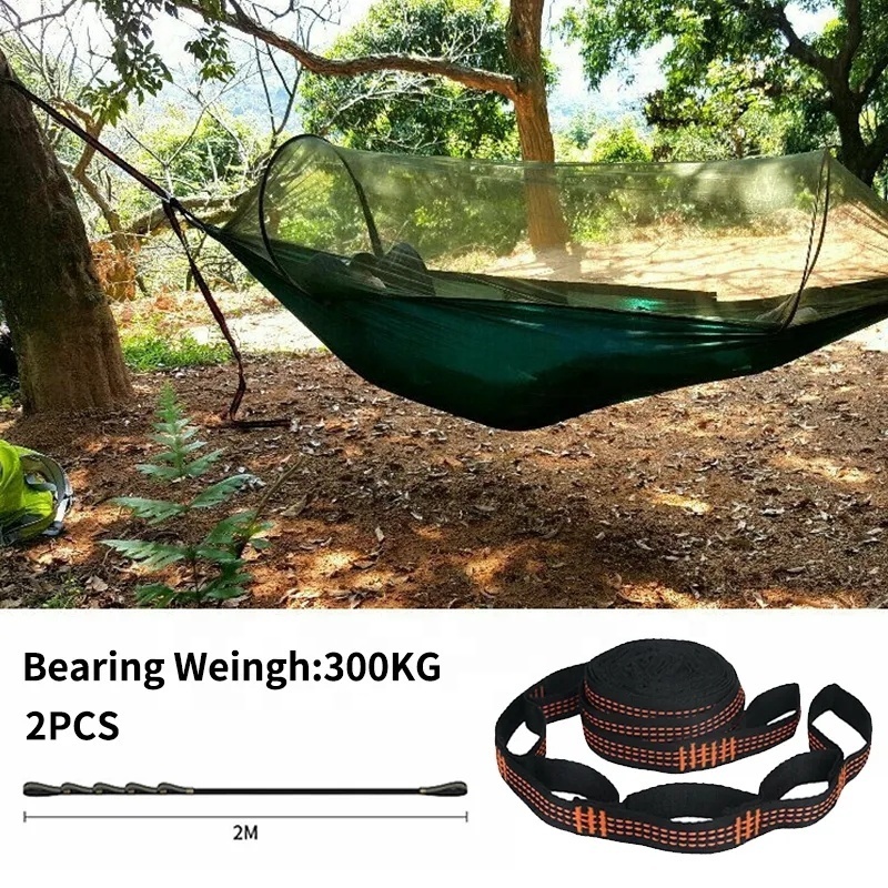 Hanging bed straps 5 high load-bearing loops black outdoor hammock reinforced polyester straps