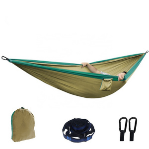 camping gear simple installation super large hammock swing with 210T parachute cloth 300*200cm two person hammock factory custom