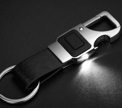 2024 new product leather mini led flashlight keychain