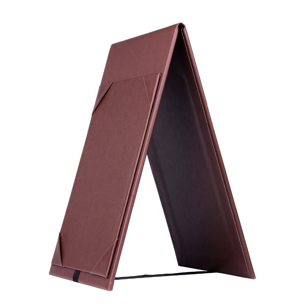 Double-Sided Menu A-Frame Holder Table Tent for Restaurant Cafe Red Leatherette