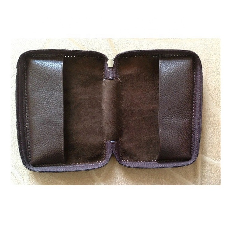 2024 Leather Purple Handmade Zipper Bible Cover Cheap Price