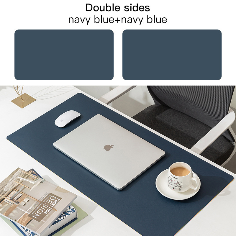 High Quality Pu Leather Table Mat Waterproof Anti-fouling And Easy Clean One Piece Custom Computer Desk Mouse Mat Laptop Pad