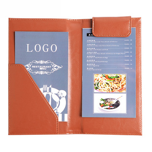 Restaurant Supplies Cheap Black PU leather Card Menu Board Hotel Guest Server Book Bill Folder Writing Notepad Holder