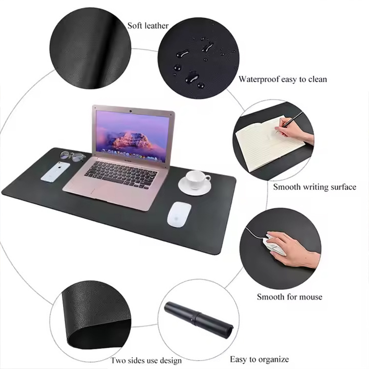 Best Popular Custom Leather Mouse Mat Comfortable Waterproof PU Leather Computer Desktop Pad Mouse Pad