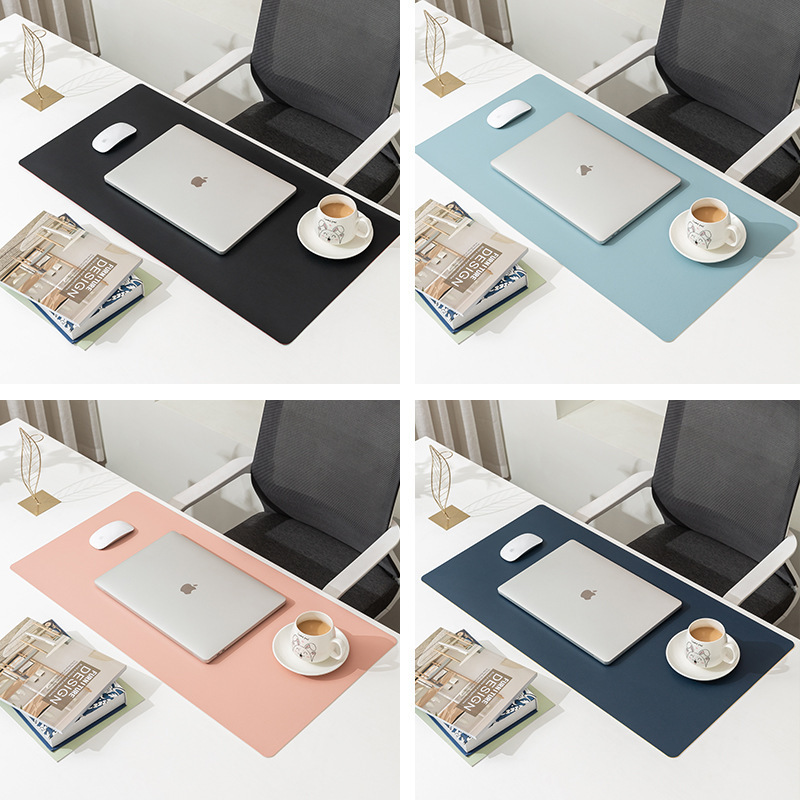 High Quality Pu Leather Table Mat Waterproof Anti-fouling And Easy Clean One Piece Custom Computer Desk Mouse Mat Laptop Pad