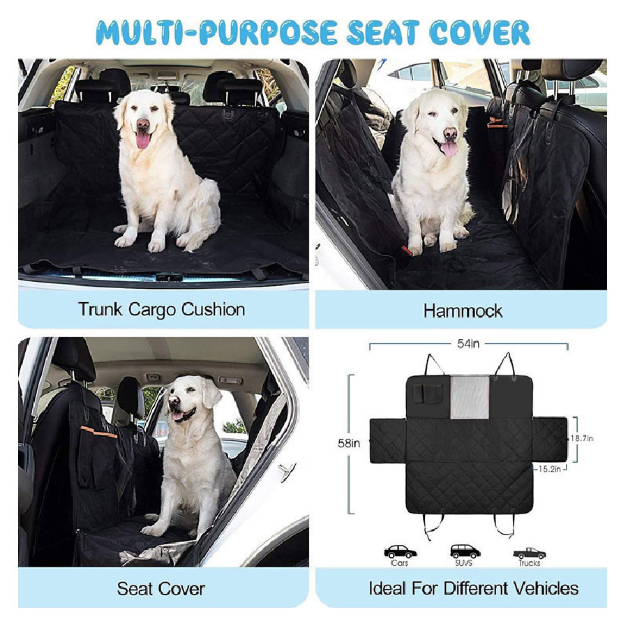 2023 new arrival Wholesale waterproof pet backseat dog hammock car seat cover for back seat