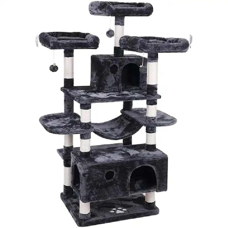 2023 new Cat Tower Furniture Custom Size Cat Tree Condo With Sisal Scratching Posts Perches Houses Hammock