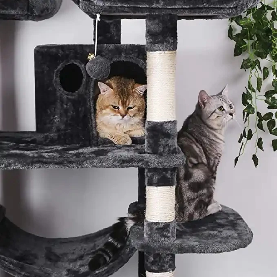 2023 new Cat Tower Furniture Custom Size Cat Tree Condo With Sisal Scratching Posts Perches Houses Hammock