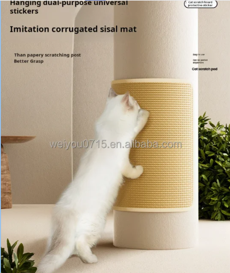 Protect furniture from cat scratching, sisal cat scratching board,durable and wear-resistant sisal mat that does not shed debris