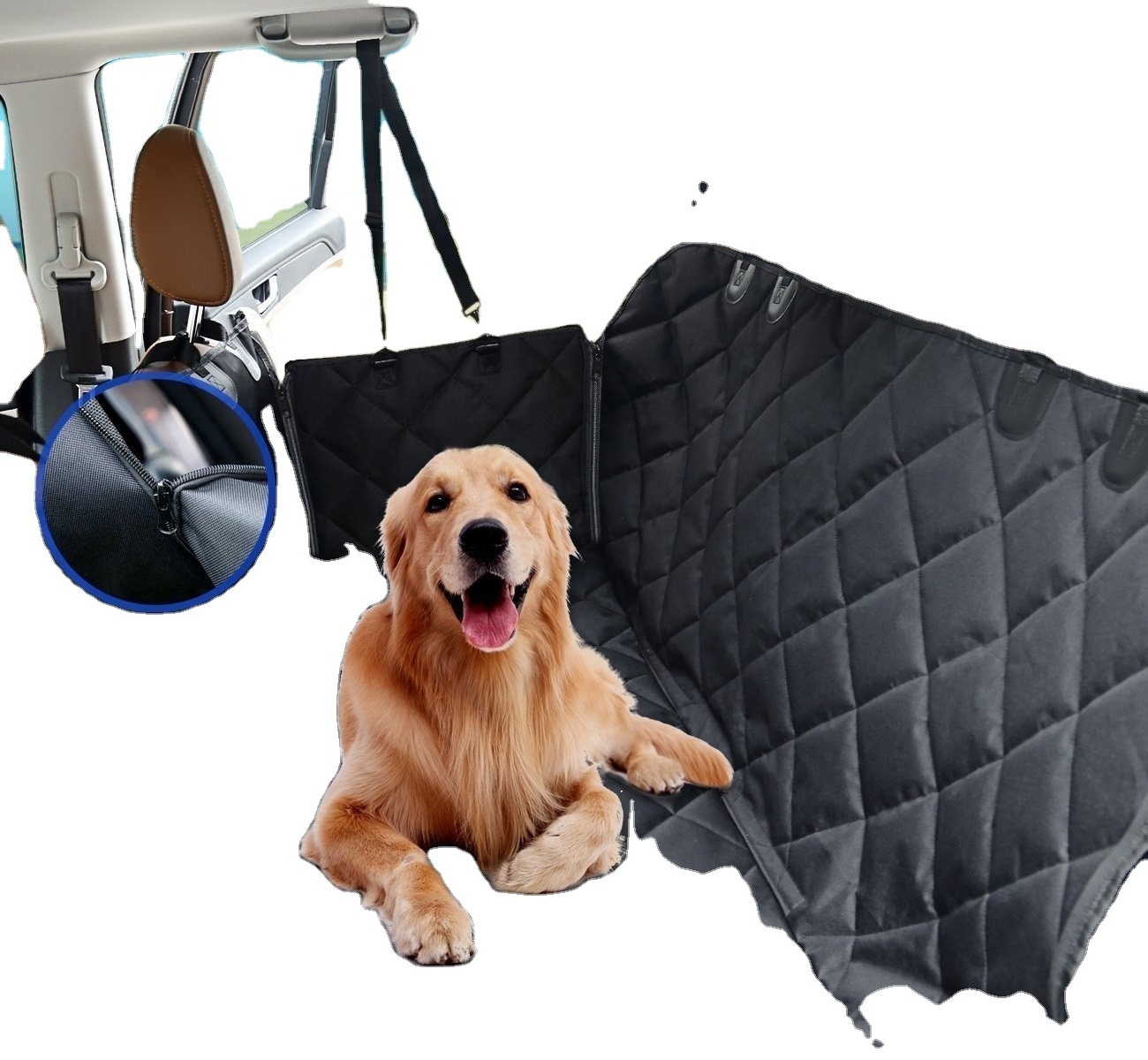 2023 new arrival Wholesale waterproof pet backseat dog hammock car seat cover for back seat