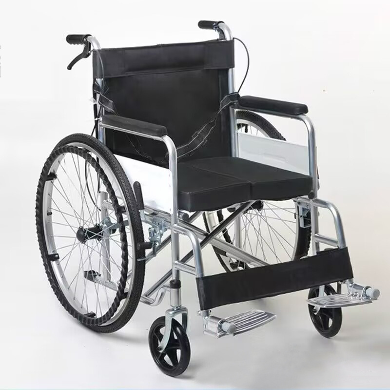 Factory High Quality Steel Wheelchair Printed Frame Homecare Chair Wheel Seat Manual Stainless Steel Wheelchair