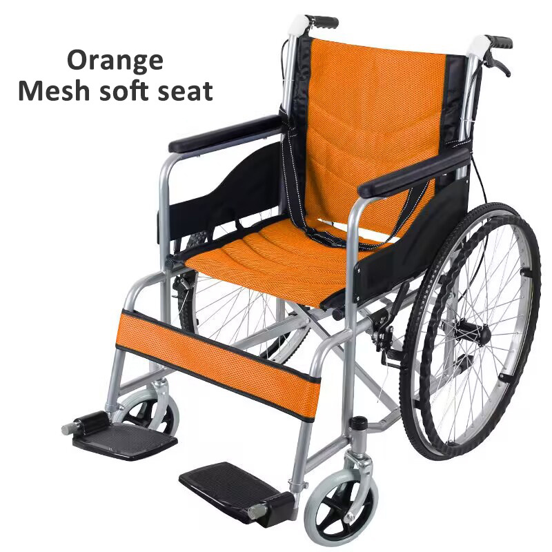 Factory High Quality Steel Wheelchair Printed Frame Homecare Chair Wheel Seat Manual Stainless Steel Wheelchair