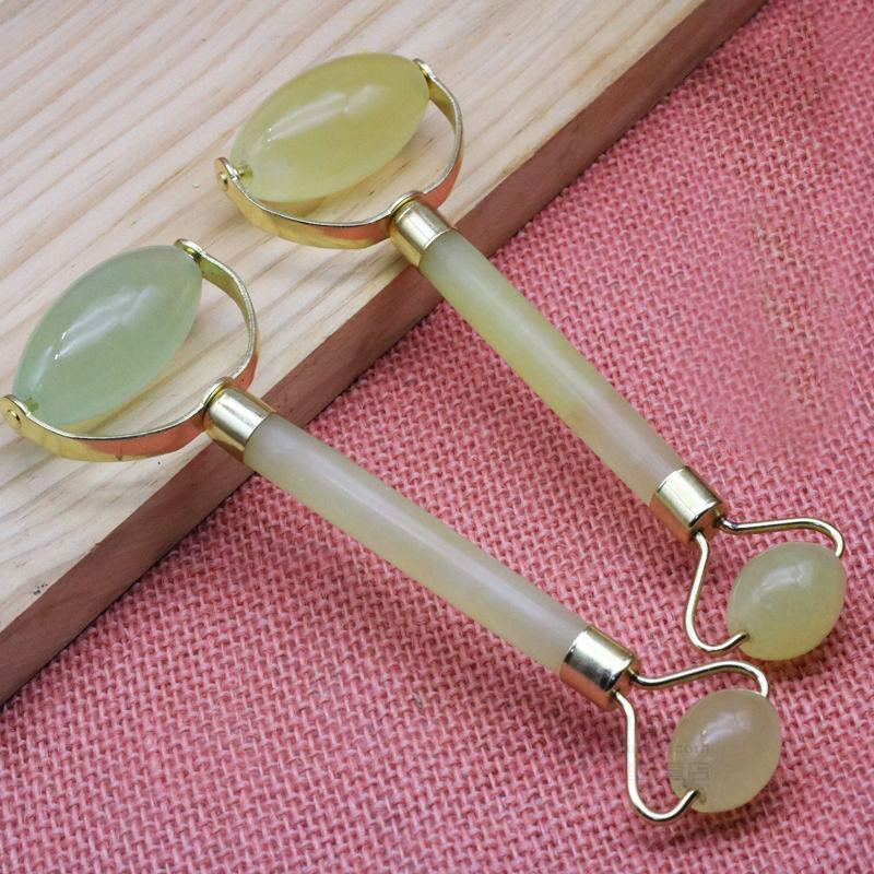 Natural Green Jade Face Massager Anti Age Jade Roller And Gua Sha Set For Women Massage