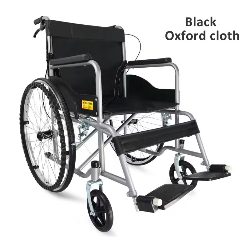 Lightweight Comfortable Steel Manual Foldable Wheelchair For Disabled Elderly