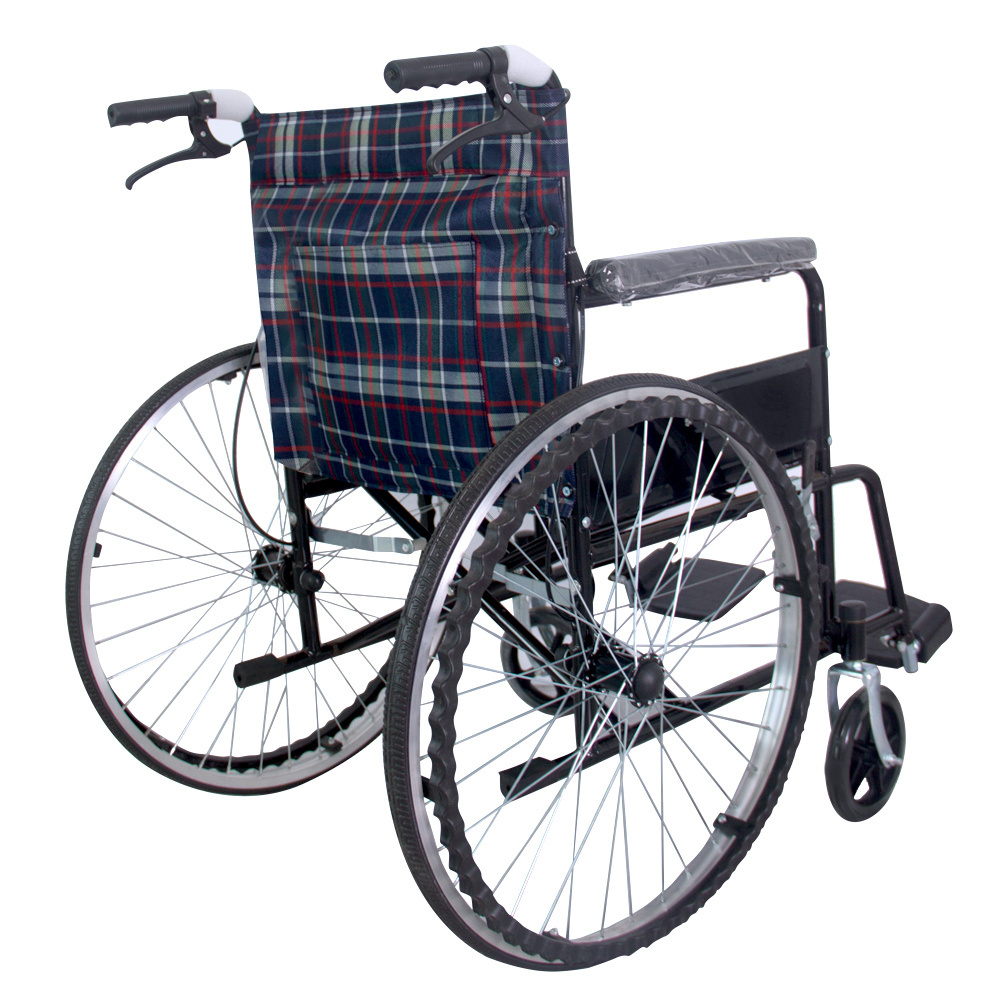 20 Years Factory High Quality Steel Wheelchair Printed Frame Homecare Chair Wheel Seat Manual Stainless Steel Wheelchair