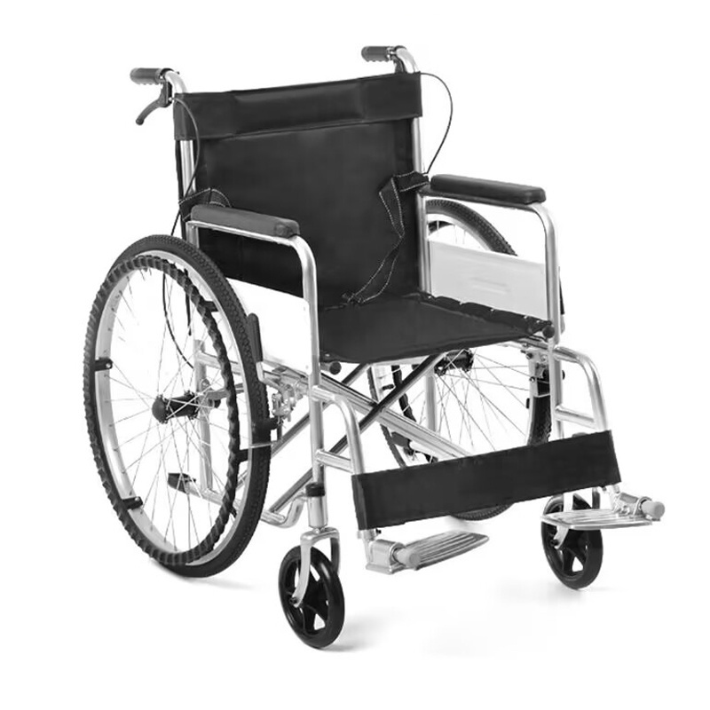 Factory High Quality Steel Wheelchair Printed Frame Homecare Chair Wheel Seat Manual Stainless Steel Wheelchair