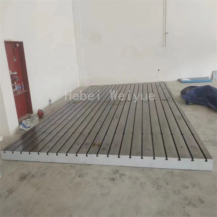 Cast iron floor clamping plate measuring table with t slot Inspection platform