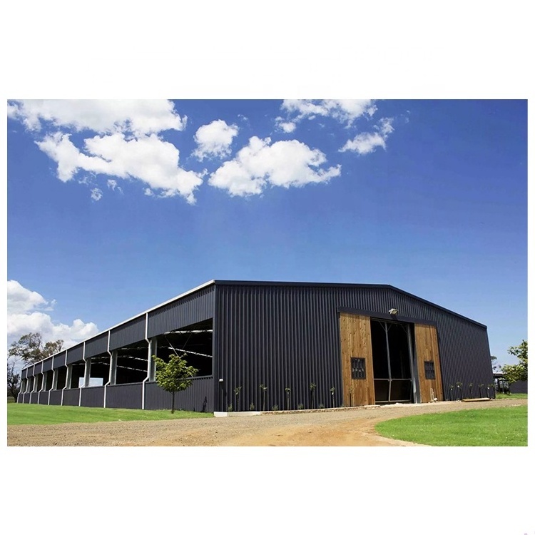 Fast Build Prefab Steel Structure Building Prefabricated Cow/Horse/Sheep shed Barns