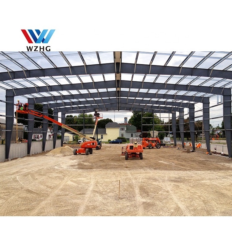 Factory low cost pre engineered steel structure construction large space portable prefab warehouse sheds design