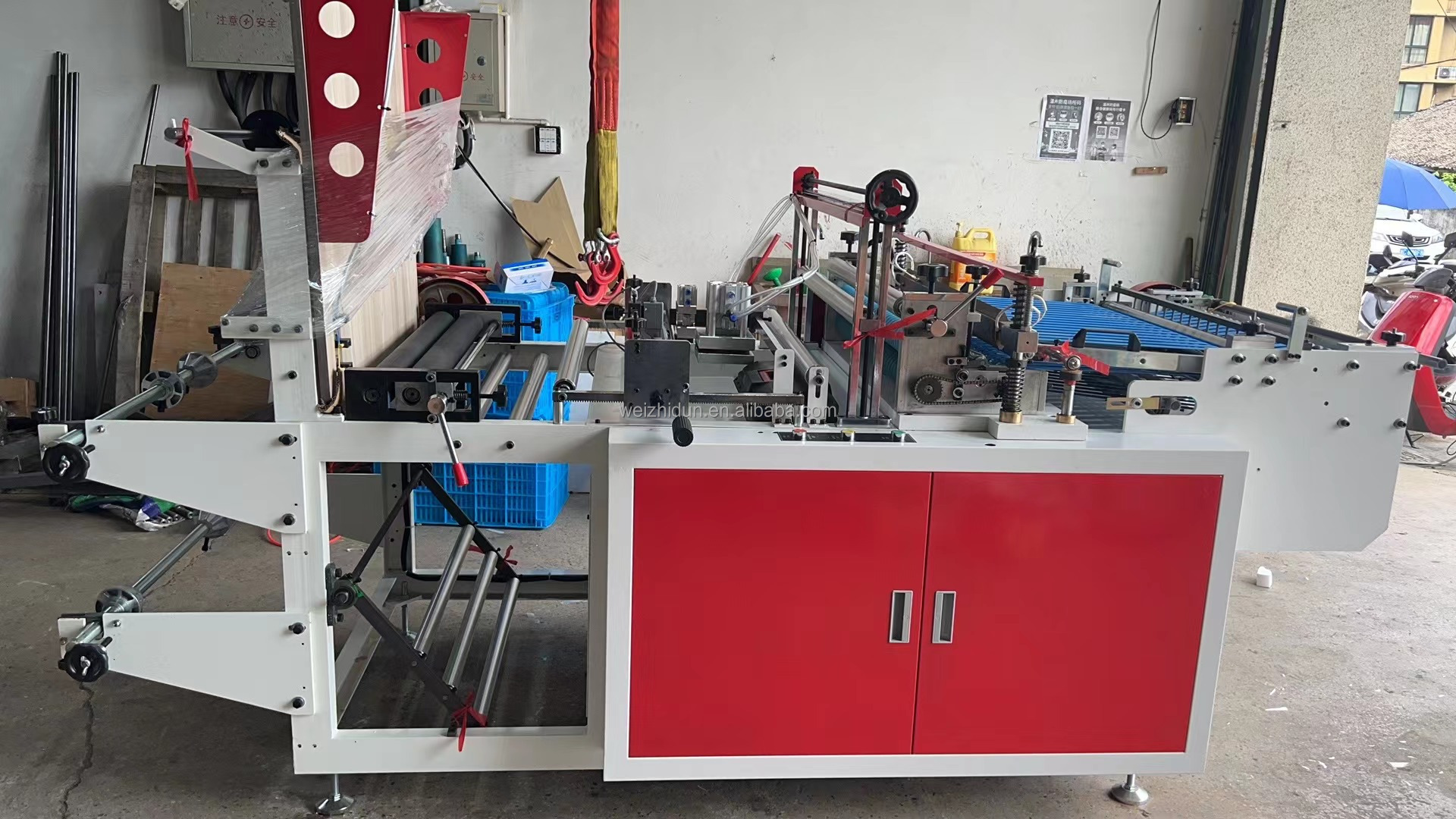 Poly Mailer Making Machine Pe Pp Bread Bag Side Sealing Courier Plastic Bag Cutting Making Machine