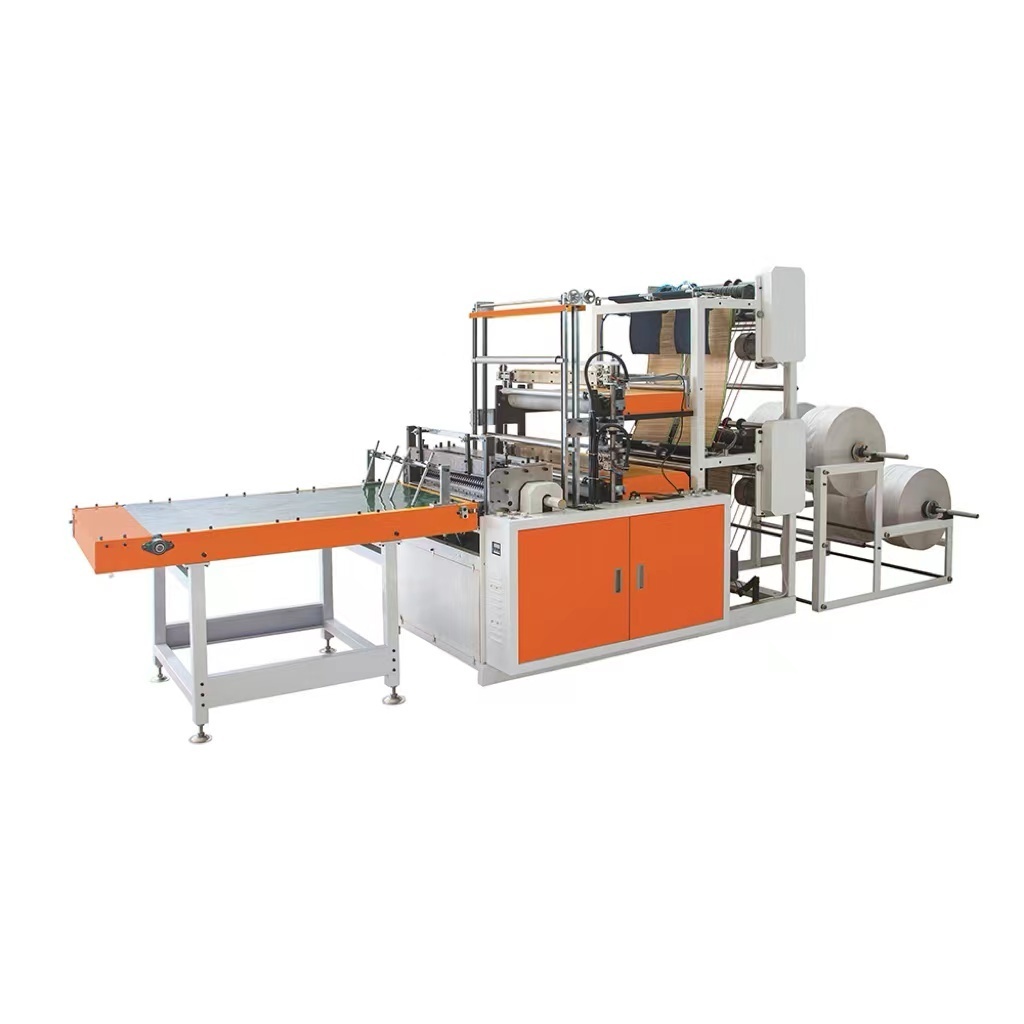 Fully Automatic Polythene T-shirt Bag Cutting Making Machine Garbage Bag for HDPE Recycling Materials Plastic Shopping Machine