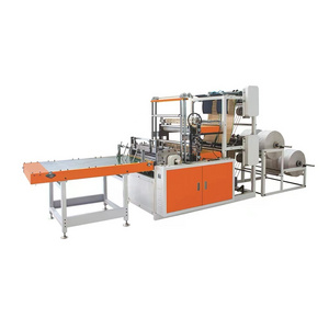 Fully Automatic Polythene T-shirt Bag Cutting Making Machine Garbage Bag for HDPE Recycling Materials Plastic Shopping Machine