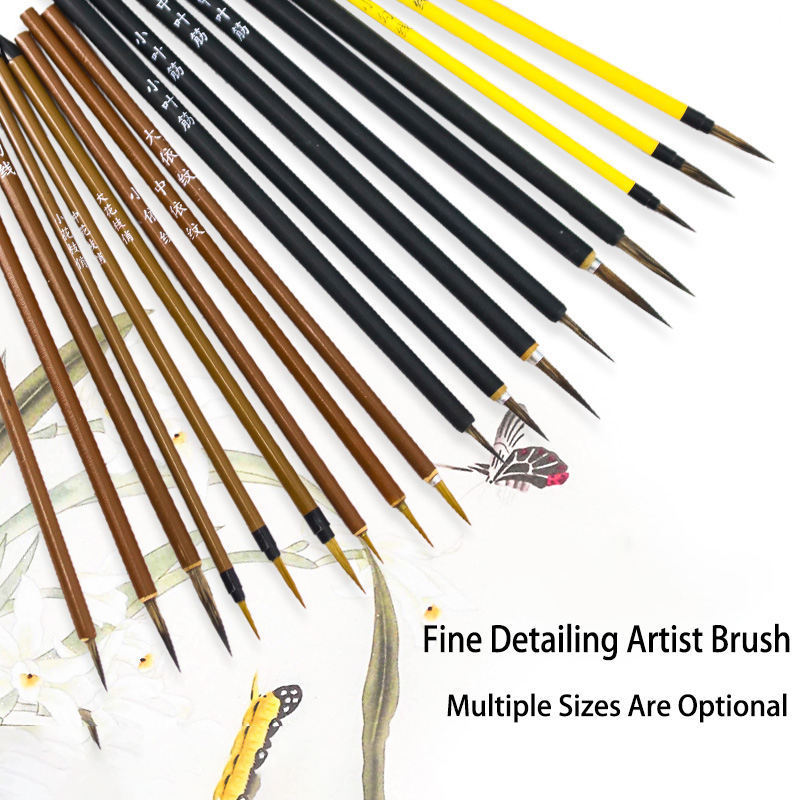 Artist Detail Paint Brush Set For Acrylic, Miniature Model Painting Oil, Gouache, Watercolor, Tempera And Body Painting