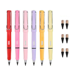 6 ink free pencils, timeless pencil graphite, with 6 replaceable nibs, reusable erasable pencils, artist created drawing pens