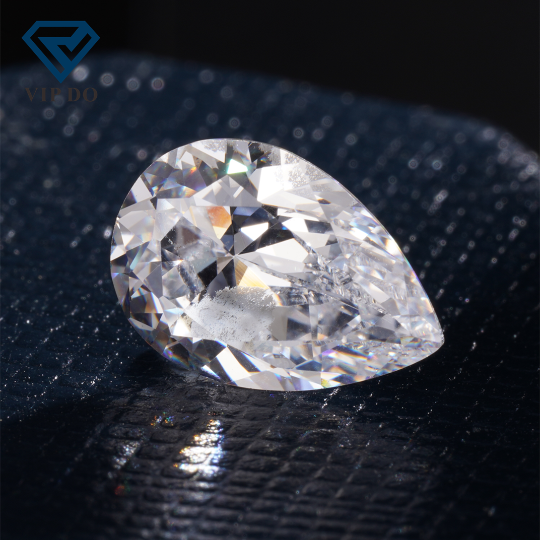 Pass diamond selector lab created D-VVS1 quality pear cut moissanite loose diamonds GRA Certificate pear shape carat moissanite