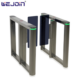 High Security Face Recognition Servo Swing Turnstile Barrier Automatic Glass Turnstile