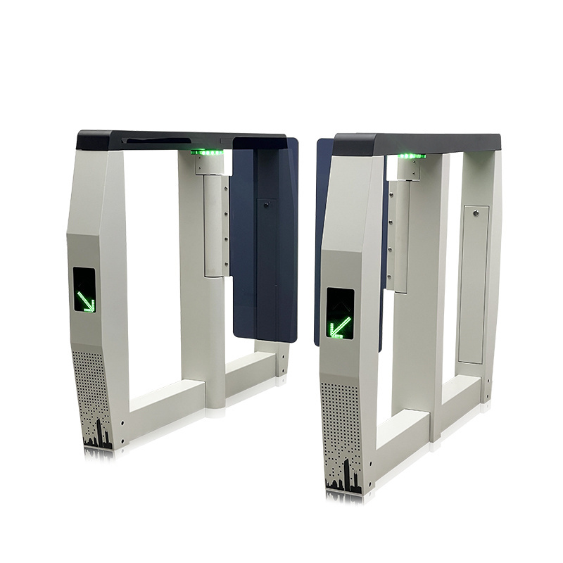 High Security Face Recognition Servo Swing Turnstile Barrier Automatic Glass Turnstile